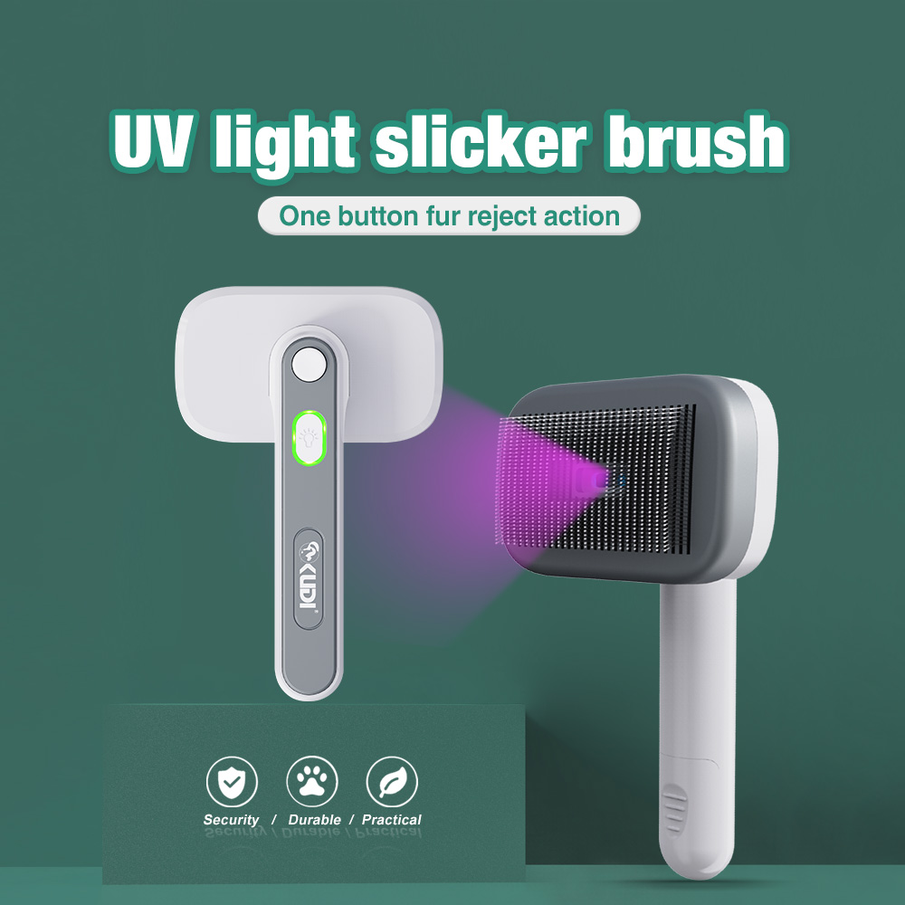 UV Light Pet Slicker Brush
